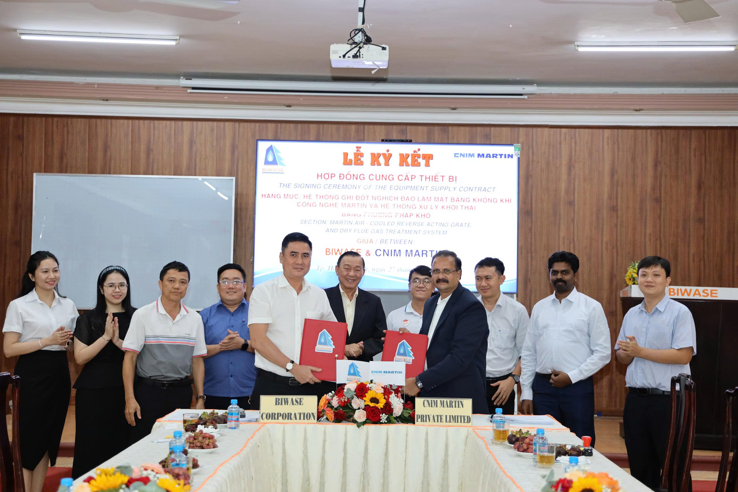 EQUIPMENT SUPPLY CONTRACT SIGNED BETWEEN BIWASE AND CNIM MARTIN