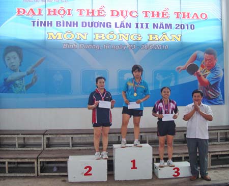 Đại hội TDTT tỉnh Bình Dương lần III - Môn bóng bàn