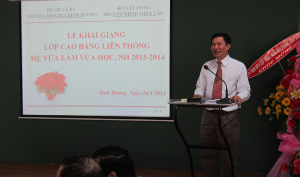 Khai giảng lớp liên thông cao đẳng cấp thoát nước