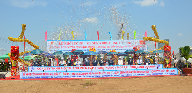 Khởi công xây dựng Nhà máy xử lý nước thải sinh hoạt Thị xã Thuận An