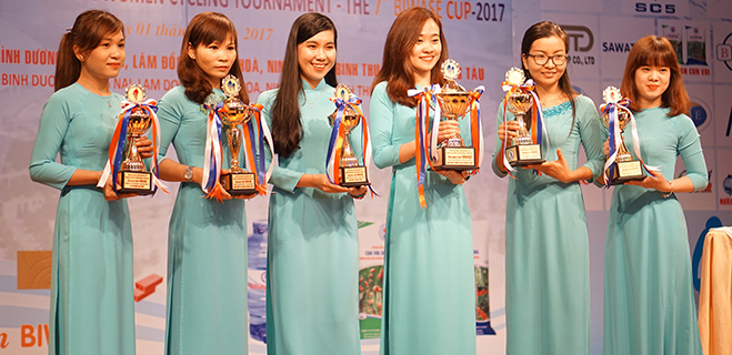 Giải xe đạp nữ quốc tế Bình Dương mở rộng lần thứ VII: Lập kỷ lục về khách mời tham dự.