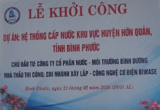 Bình Phước: Khởi công xây dựng nhà máy nước Hớn Quản