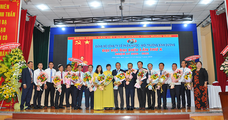 CÔNG TY CP NƯỚC - MÔI TRƯỜNG BÌNH DƯƠNG TỔ CHỨC ĐẠI HỘI ĐẢNG BỘ LẦN THỨ X - NHIỆM KỲ 2020-2025