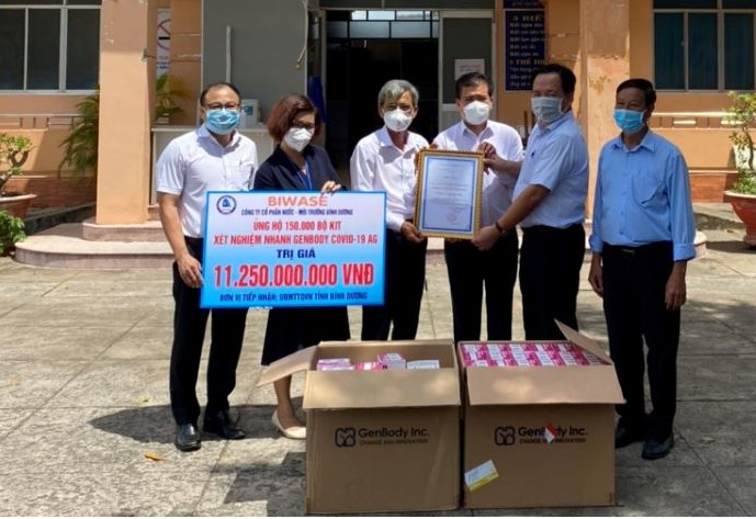 Biwase tặng 150.000 bộ kít xét nghiệm nhanh Covid-19