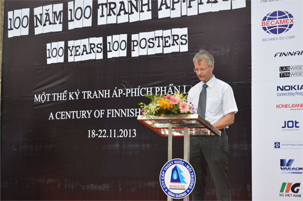 Opening a centery of finnish poster in Binh Duong
